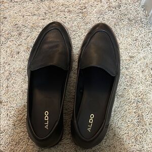 ALDO Classic Black Leather Loafers